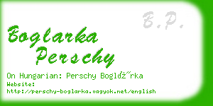 boglarka perschy business card